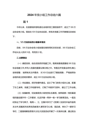 2024年党小组工作总结六篇.docx