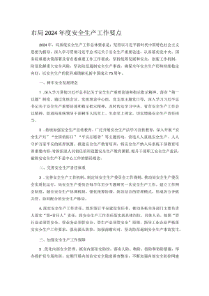 市局2024年度安全生产工作要点.docx