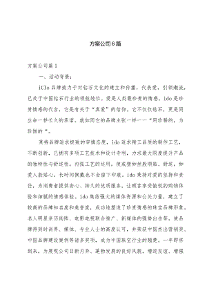 方案公司6篇.docx