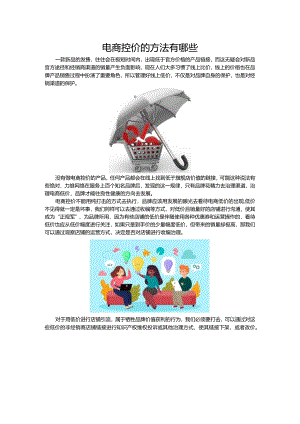 电商控价的方法有哪些.docx