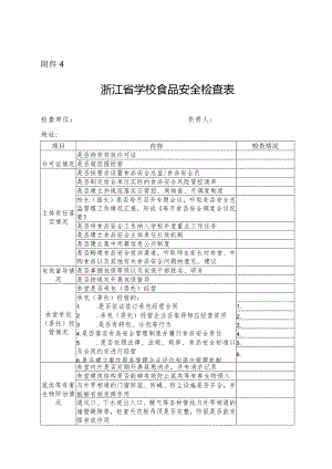 浙江省学校食品安全检查表.docx