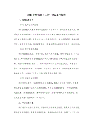 2024纪检监察“三化”建设工作报告.docx