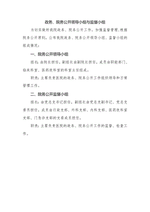 政务、院务公开领导小组与监督小组.docx