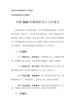 （2篇）2024年森林防灭火工作要点.docx