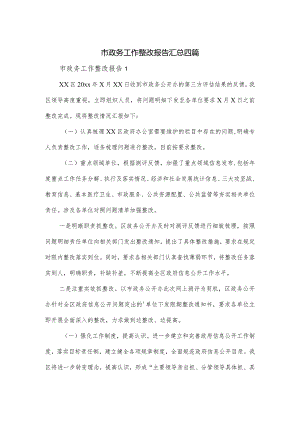 市政务工作整改报告汇总四篇.docx