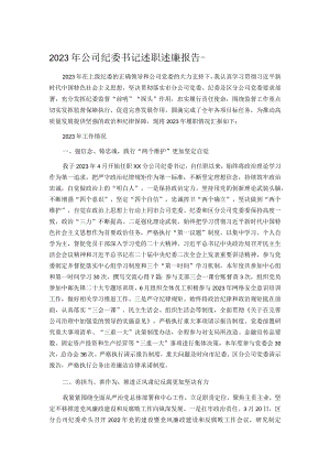 2023年公司纪委书记述职述廉报告.docx