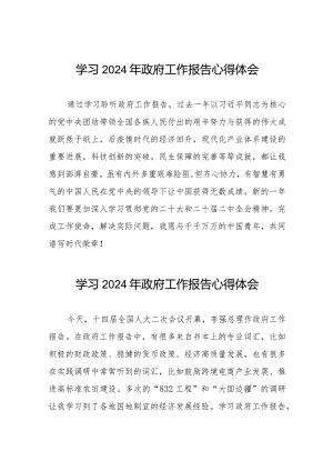 2024两会李强总理作《政府工作报告》的心得体会二十篇.docx