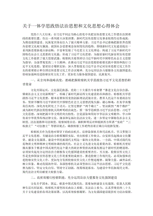 关于一体学思践悟法治思想和文化思想心得体会.docx