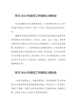 研读2024年两会政府工作报告心得体会二十篇.docx