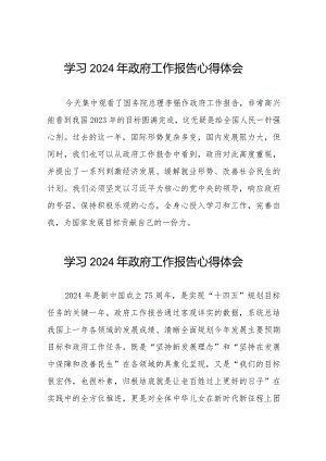 学习2024全国两会《政府工作报告》心得体会二十篇.docx