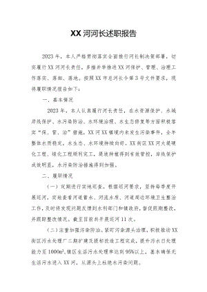 XX河河长述职报告.docx