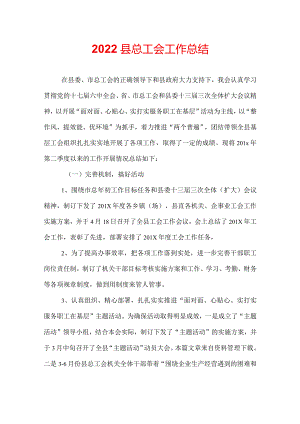2022县总工会工作总结.docx