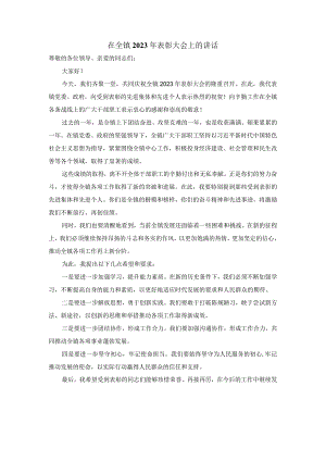 在全镇2023年表彰大会上的讲话.docx