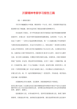 沂蒙精神考察学习报告三篇.docx