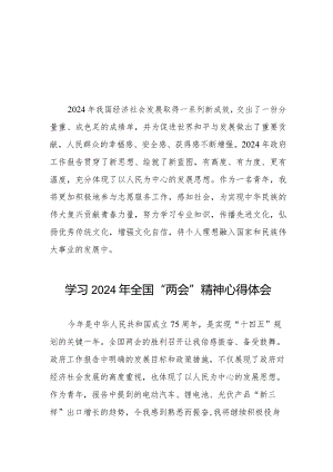 交通企业学习2024年全国“两会”精神心得体会30篇.docx