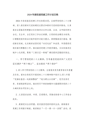 2024年度街道党建工作计划文稿.docx