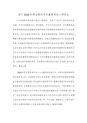 学习2024年两会期间系列重要讲话心得体会.docx