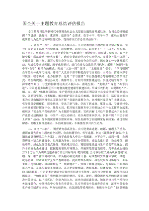 国企关于主题教育总结评估报告.docx