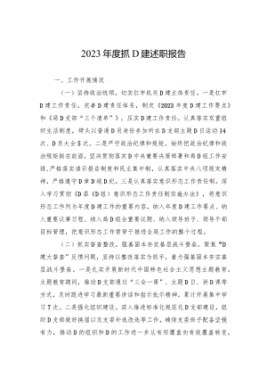 2023年度抓党建述职报告.docx
