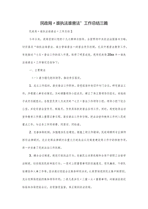 民政局“谁执法谁普法”工作总结三篇.docx