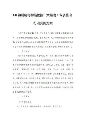 XX镇易制毒物品管控“大起底”专项整治行动实施方案.docx