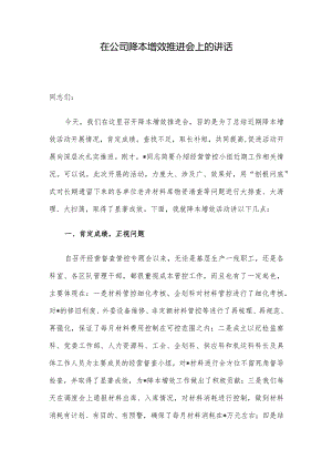 在公司降本增效推进会上的讲话.docx