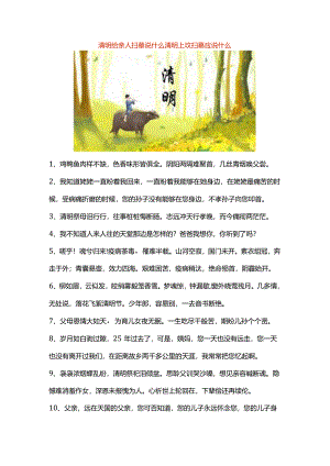 清明给亲人扫墓说的悼念词.docx