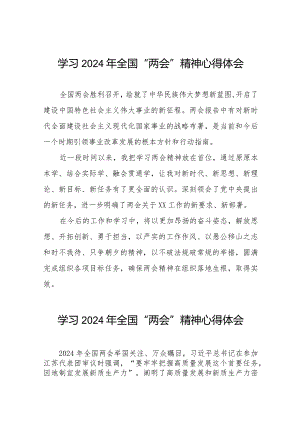 学习2024两会精神的心得体会30篇.docx
