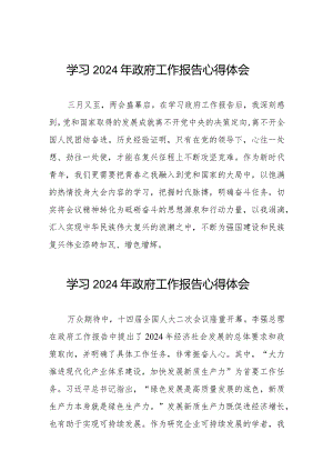 2024全国两会政府工作报告心得体会范文二十篇.docx