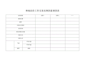 林地估价工作交易实例因素调查表.docx