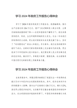 2024年两会《政府工作报告》的心得体会二十篇.docx