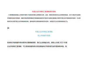 年度企业所得税汇算清缴申报操作指南.docx