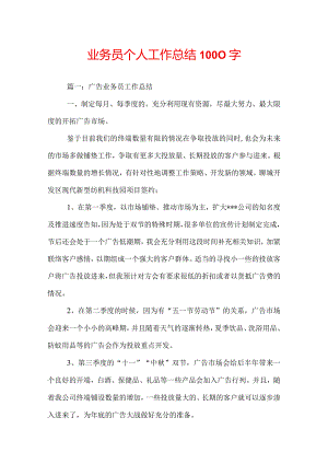 业务员个人工作总结1000字.docx