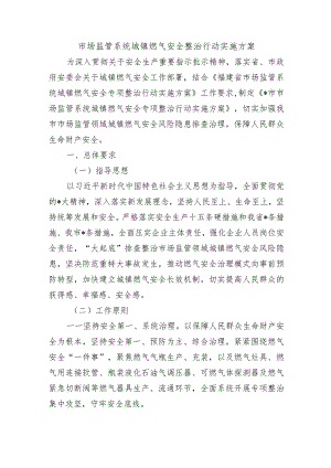 市场监管系统城镇燃气安全整治行动实施方案.docx