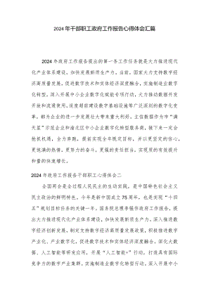 2024年干部职工政府工作报告心得体会汇篇.docx