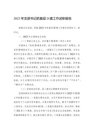 2023年支部书记抓基层党建工作述职报告.docx