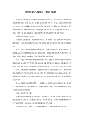 团旗团徽心得体会（实用16篇）.docx