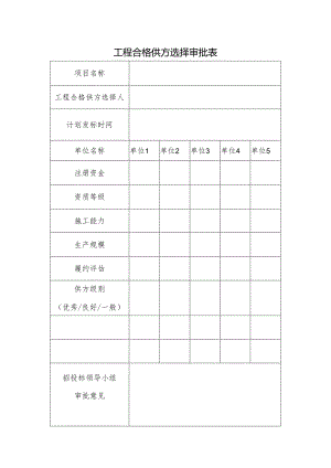 工程合格供方选择审批表.docx