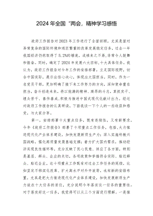 2024年全国“两会”精神学习感悟.docx