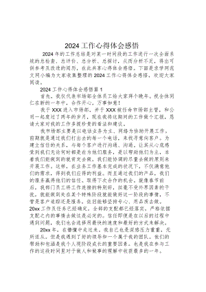 2024工作心得体会感悟.docx