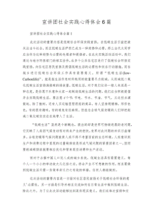 宣讲团社会实践心得体会6篇.docx