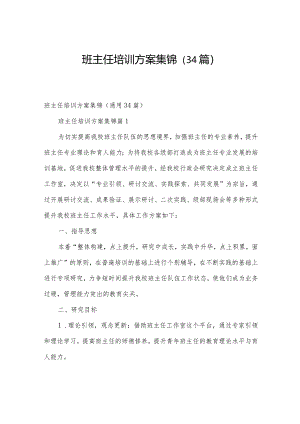 班主任培训方案集锦（34篇）.docx
