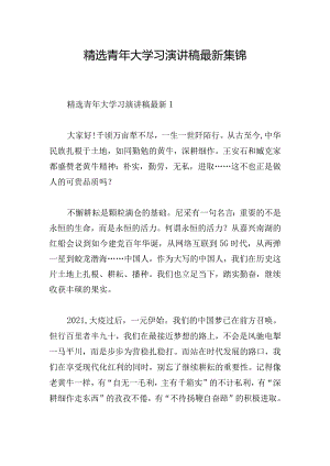 精选青年大学习演讲稿最新集锦.docx