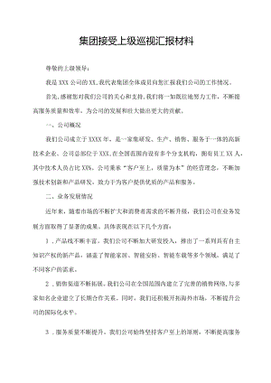 集团接受上级巡视汇报材料.docx