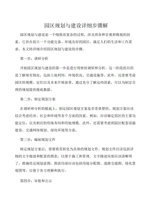 园区规划与建设详细步骤解.docx