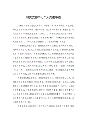 村党支部书记个人先进事迹.docx