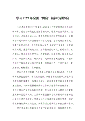学习2024年全国“两会”精神的心得体会范文二十篇.docx