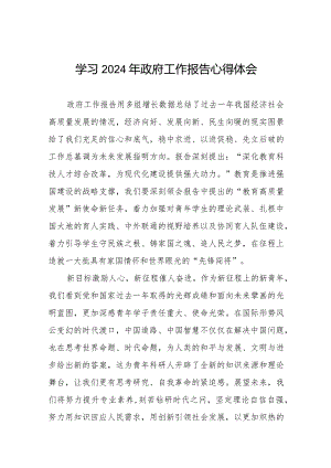 2024两会《政府工作报告》的学习心得体会20篇.docx