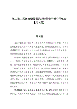 第二批主题教育纪委书记纪检监察干部心得体会九篇.docx