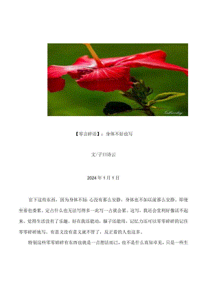 【零言碎语】：身体不好也写.docx